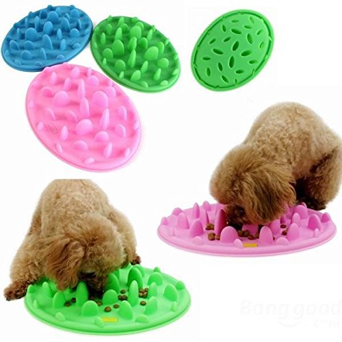 Saver Dog Cat Slow Eating Feeder Anti Choke Pets Bowl Feed Dish Puppy Silicone Gulp