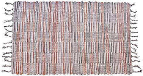 Uniifurn Color Stripe Rag Rugs for Kitchen, Bathroom, Entry Way, Laundry Room (More Color &amp; Size Options Available) (2x3', Cameo Brown)