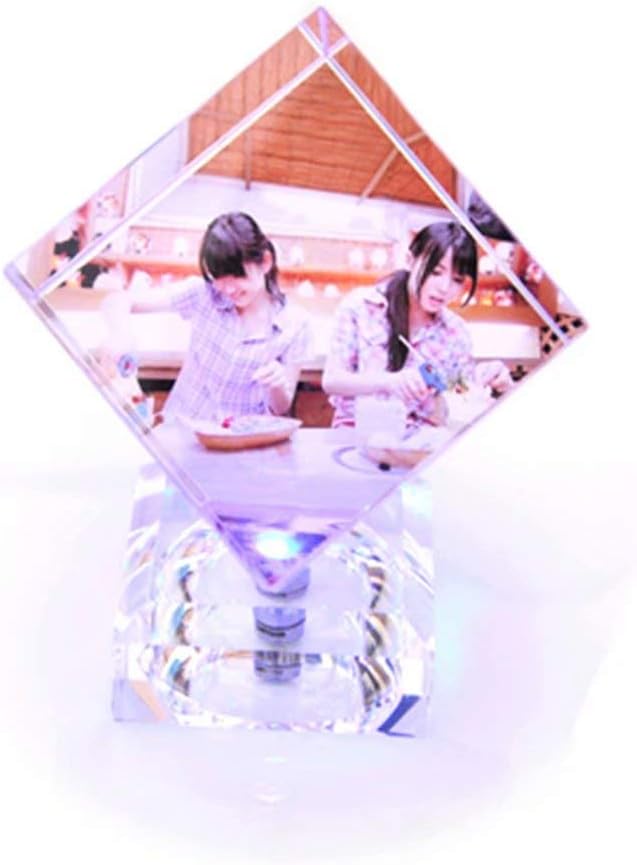 Customized 3D Photo Lights Personalized Bluetooth Speaker Night Lights Crystal Lamp for Mother Father