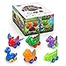 VATOS Baby Dinosaur Toy Car, 6 Pack Pull Back Car Toys for 1 2 3 Year Old Boy & Girl | Dino Car Toys for Toddler & Kids Toy Car Creative Gifts for Kids, Animal Vehicles Party Favors