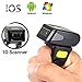 Eyoyo Portable Wearable Ring Barcode Scanner 1D Reader Mini Wireless Finger Barcode Scanner Compatible for iOS/Android 4.0+/Windows/Mac OS