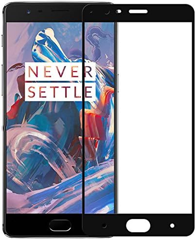 Onemax OnePlus 3 Tempered Glass Screen Protector, [Bubble-Free] [HD-Clear] [Anti-Scratch] [Anti-Glare][Anti-Fingerprint] film for OnePlus 3 - Black