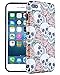 Dimaka Case for iPhone 7 Plus, iPhone 8 Plus, Cute Skull Flower Mix Vintage Stylish Bumper for Girls,[Shock Proof][Floral Pattern] 2 Layer Parts Hybrid Cover for iPhone 8 Plus (Skeleton)