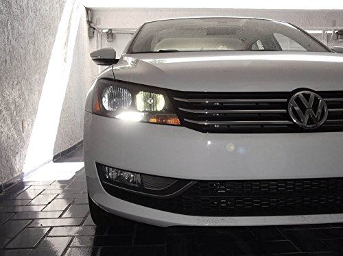 iJDMTOY (2) CANbus Error Free HID White 7440 CREE LED Bulbs for 2012-2015 Volkswagen Passat Daytime Running Lights