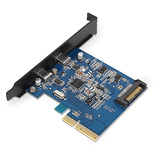 AUKEY USBC PCI Express Card with 2 USB 3.1 TypeC Ports, Supports 10Gbps Max for Desktop PC