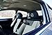Ltluxury Universal Mercedes Benz Embroidered Black Gray Fabric Headrest Cover Set of 2