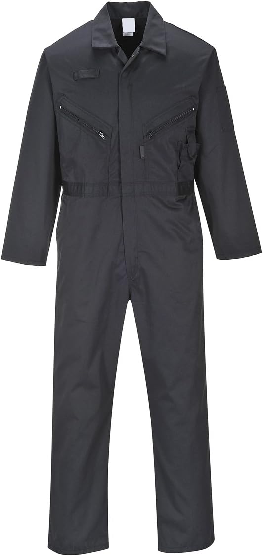 Mens Action Zip Front Fastening Protective Workwear Coverall Boilersuit