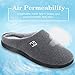 HomeIdeas Men's Coral Fleece Lining with High Density Memory Foam Classicism Slip-on Slipper (US Men's Size 9-10), Dark Gray