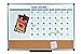 MasterVision Magnetic Dry Erase Monthly Calendar Planner Push Pin Corkboard Combo with Marker Tray, 24