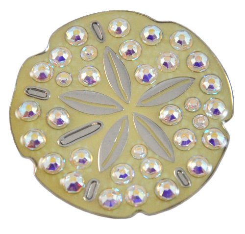 Navika Sand Dollar Swarovski Crystal Ball Marker with Hat Clip