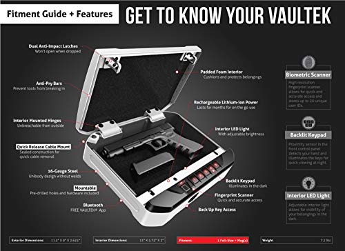 3 Vaultek+Biometric+Bluetooth+Auto+Open+Rechargeable