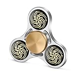 TOOBOM Metal Fidget Spinner Last 3 Minutes,Quality Bearing Quiet Fidget Toy Stress Reducer Hand Spinner Tri Spinner for Kids Children Adult (Glossy)