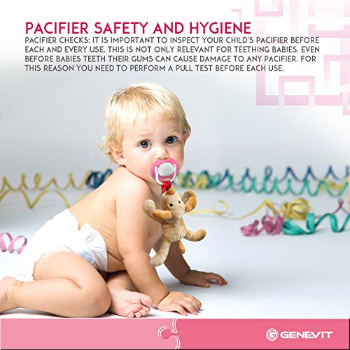 Baby Pacifier with Stuffed Animal Dog Toy Attached Detachable for