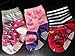 BSLINO Assorted 6 Pairs 12-24 Months Baby Girl Toddler Socks Non-Skid Anti Slip Stretch Knit Grips Cotton Shoe Socks Slippers + Thank you Card (Multicolor)