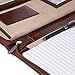 Alpine Swiss Genuine Leather Writing Pad Portfolio Business Case for Left & Right Handed Use with Tablet Sleeve Oak Wood Brown