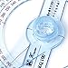 Hunulu Plastic 360 Degree Protractor Ruler Angle Finder Swing Arm School Office