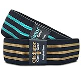 BOOTY GLUTE CLOTH RESISTANCE HIP BANDS - Non Slip - Thick Fabric SQUAT BAND for Workout, Exercise, & Fitness. 2 Pack of G3 HIP THRUSTER LOOP BANDS are Great Resistant Bands for LEGS and BUTT.