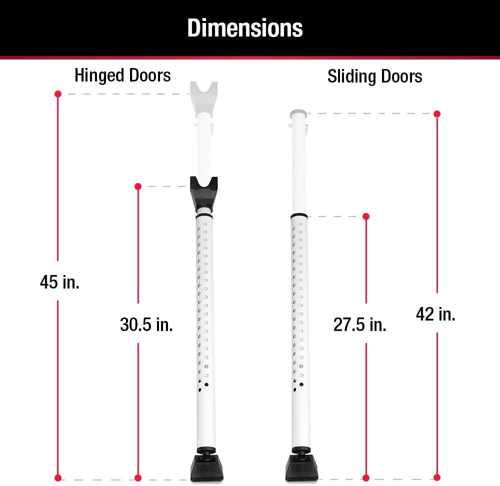 Master Lock 265D Door Security Bar, Pack of 1, White: Home Improvement