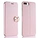 iPhone 8 Plus Case,AutumnFall Full Protective Anti-Scratch Resistant Butterfly Decoration Leather Cover Case for Apple iPhone 8 Plus 5.5 Inch (2017) (Rose Gold)