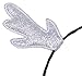 SUIEK Glitter Antlers Headband Reindeer Christmas Santa Holiday Party Costume (Glitter Silver Antlers (1PCs))