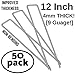 Green Garden 12 Inch [ 9 Guage ] Garden Landscape Staples Stakes Pins SOD | 50 Pack | Galvanized Steel | for Weed Barrier Fabric, Ground Cover, Soaker Hose, Lawn Drippers, Drip Irrigation Tubing