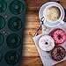 Large Luxury Silicone Donut Pan - BPA-Free, SUPER-NON-STICK, 12 Full Size Doughnut Mold, Bagel Pan with Bonus Pastry Bag and Recipe Card.