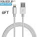 iPhone Power Cord (6ft) Apple Certified Lightning Cable for Flawless Compatibility with iPhone X / 8 / 7 / 7 Plus / 6 / 6 Plus / 5S (Silver) by PowerUp