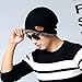 Men's Beanie Hat Scarf Set Knit Hat Warm Thick Winter Hat for Women and Men (Black)