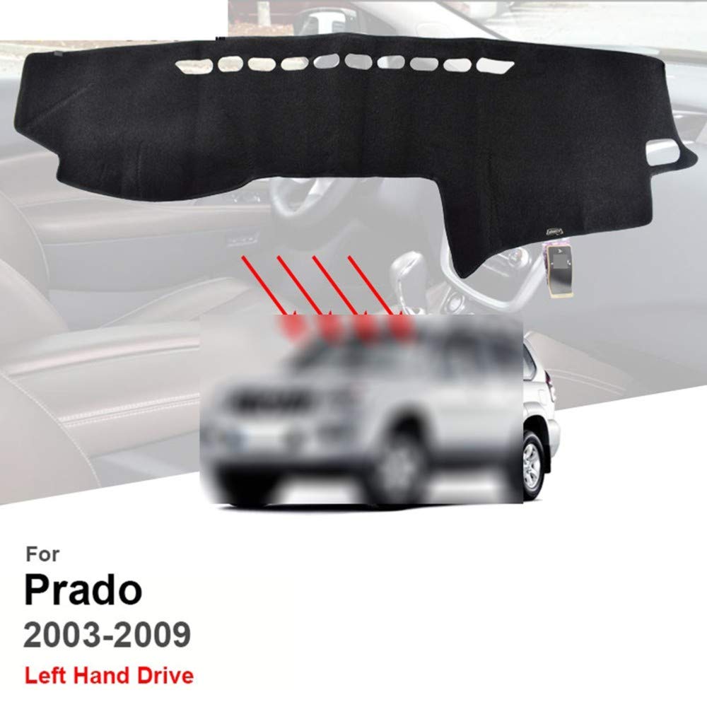 SDKLNW Dashmat Dash Mat Dashboard Cover Pad Carpet,for Toyota Land Cruiser Prado Lexus GX470 J120 2003 2004 2005 2006 2007 2008 2009