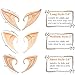 Secaden Cosplay Fairy Pixie Elf Ears Soft Pointed Ears Tips Anime Party Dress Up Costume Accessories (Medium Style)