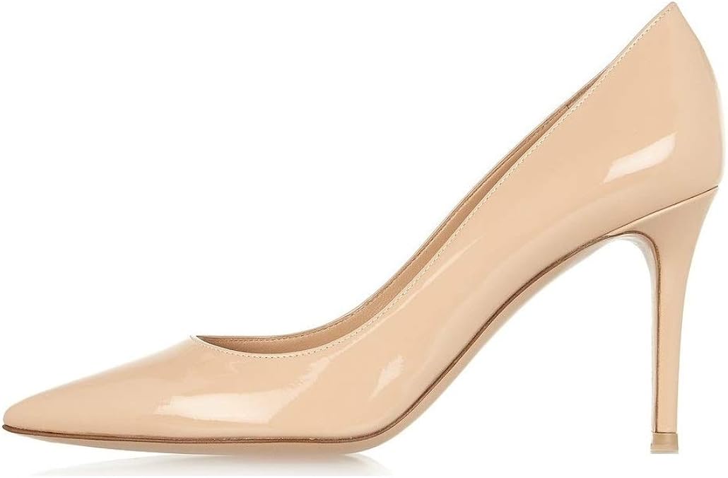 Sammitop Women's Classic 80mm High Heel Pumps Pointed Toe Office Work Dress Shoes WaooMart