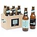 Home Sweet Home - Housewarming Gift for Women and Men - 6 Beer Bottle Label Stickers and 1 Carrier