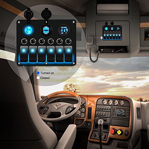 image for DCFlat 3 Gang / 4 Gang / 6 Gang / 8 Gang Car Marine Boat Rocker Switch