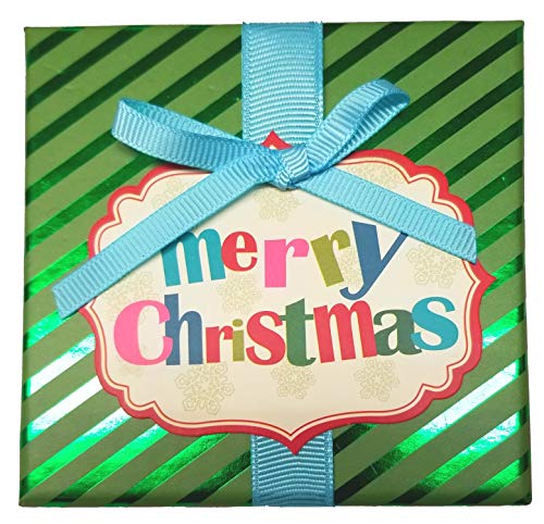 Christmas Gift Card Holder Boxes with Ribbon & Foil (Set of 4)