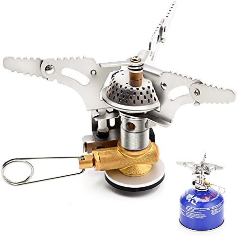 AQQEF Camping Stove 3000W Mini Portable Backpacking Butane Gas Burner with Piezo Ignition for Outdoor Hiking