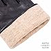 MATSU Casual Women Winter Warm Lambskin Leather Cashmere Touchscreen Gloves M9229 (L, Black-TouchScreen)