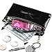 Itslife Triple Zipper Leather Mini Coin Purse Card Holder with Key Chain(Black)