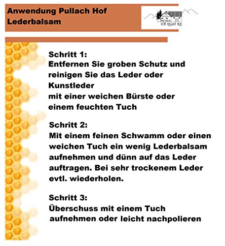vom Pullach Hof Lederen balsem Universal 250 ml met echte bijenwas voor onderhoud en reiniging van schoenen, lederen… - Afbeelding 3