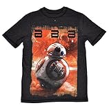 Star Wars Big Boys The Force Awakens Print Heathered T-Shirt (BB8, Large)