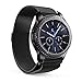 Gear S3 Classic Watch Band, Elobeth Milanese Magnetic Loop Stainless Steel Bracelet Straps for Samsung Gear S3 Frontier, Pebble Smart Fitness Watch with Unique Magnet Lock (Black)