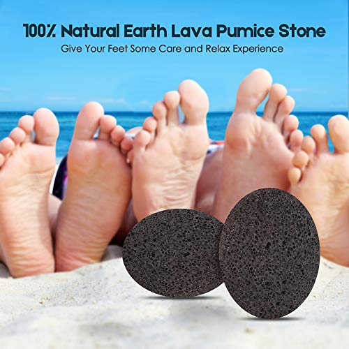 Foot Pumice Stone, Foot Scrubber Callus Remover, Exfoliation to Remove Dead Skin for Foot, Heel, Toes, Dry Dead Skin Scrubber Corn Remover Natural Foot File Massage Spa