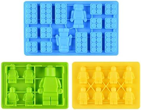 Candy Molds &amp; Ice Cube Trays Building Bricks and Figures - Fun, Toy Kids Set
