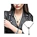 EVBEA Skull Necklace for Women Long Gothic Jewelry Cool Cross Rock Necklaces(46,bk)