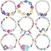 Outee 18 Pcs Toddler Costume Jewelry Christmas Gift Princess Necklace Bracelet Girls Play Jewelry Set for Dress Up Pretend Play Jewelry Kit Party Favors