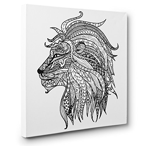 Amazon Com Lion Head Art Therapy Coloring Canvas Home Decor Handmade
