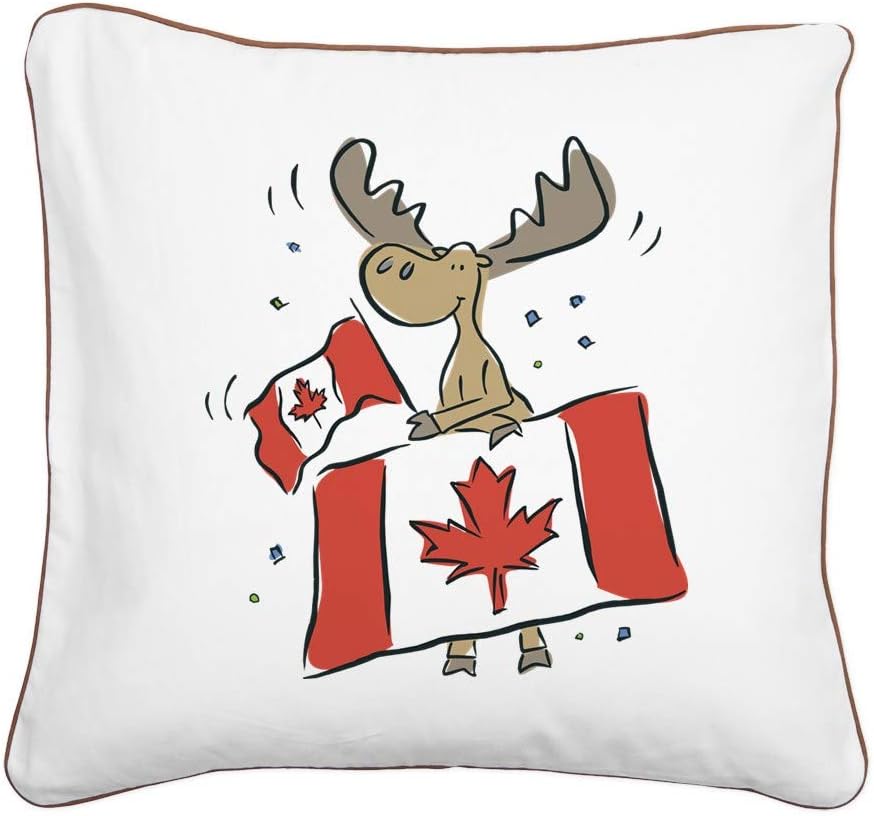 CafePress Canada Day Moose 20" Canvas Pillow, Throw Pillow, Accent Pillow