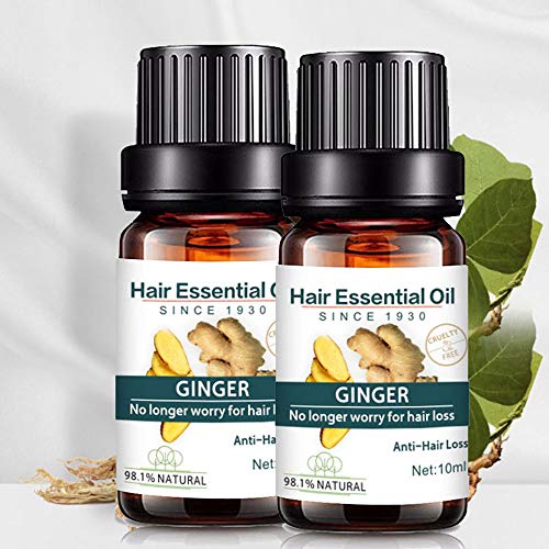 Kasien Hair Growth Liquid, Natural Ginger Hair Growth Essence liquid Fast Hair Growth Natural Hair Loss Treatment (2 Pcs)