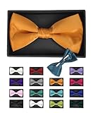 Men's Solid Color Clip On Bow Tie