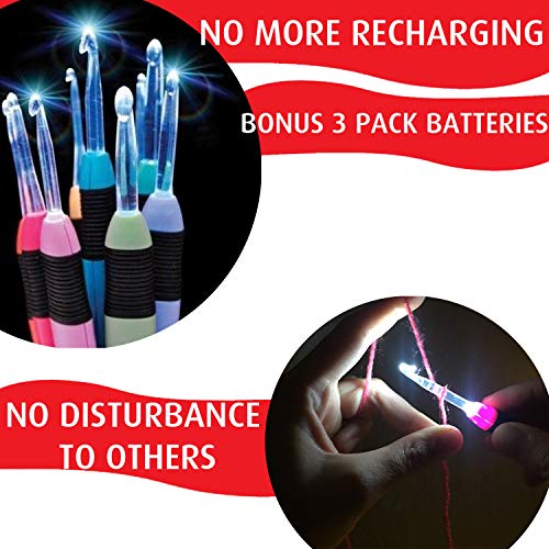 6 Crochet+Hooks+Value+Extra+Batteries