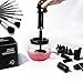 Makeup Brush Cleaner, RubyDot Electric Makeup Brush Cleaner and Dryer Machine with Brush Spinner Holder & 8 Rubber Collars - Wash & Dry Your Make up Brushes in 8 Seconds for Most of Brushes, Black